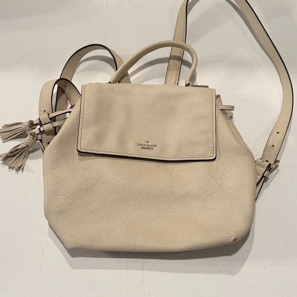 Kate Spade Cream Leather Women's Backpack